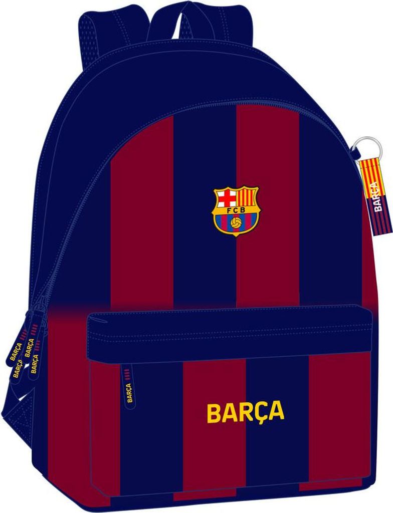Schulrucksack F.C. Barcelona Blau Granatrot 31 x 44 x 18 cm Produktbild 