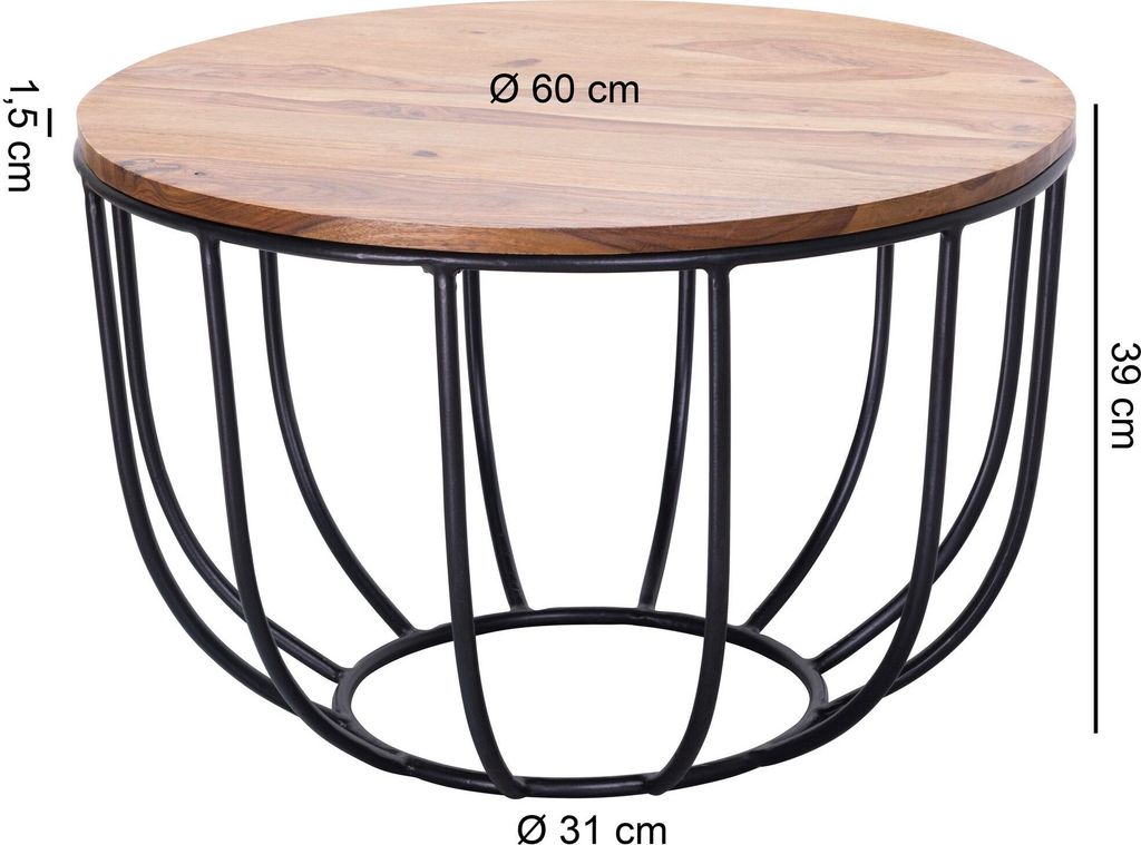FineBuy Couchtisch FB51039 Wohnzimmertisch Holz Tisch Produktbild 3