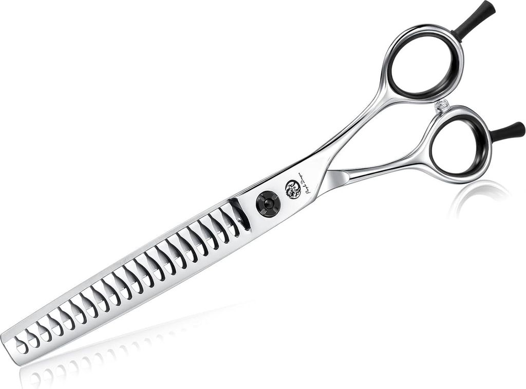 7 Zoll dünn gemachte japanische 440C rostfreie Stahl gerade Haarschere für Hundefriseure und Anfänger