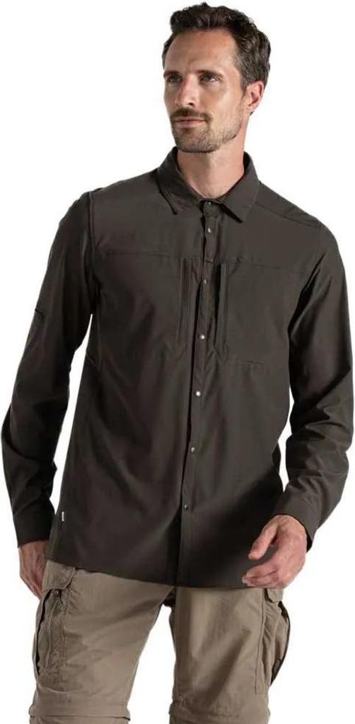 NosiLife Pro Long Sleeved Shirt V Men S braun - woodland green