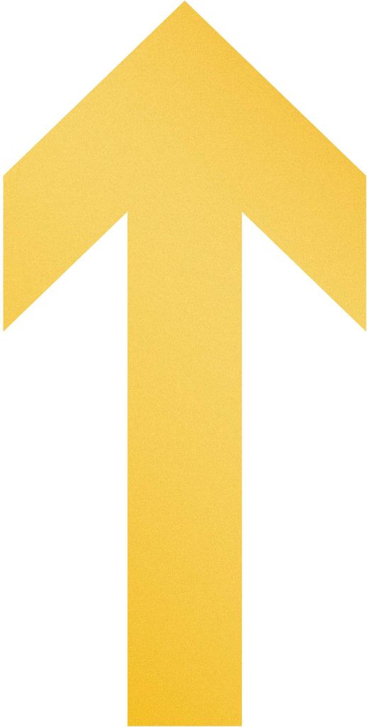 DURABLE Bodenmarkierung Form: 'Pfeil' ablösbar, 104804 gelb