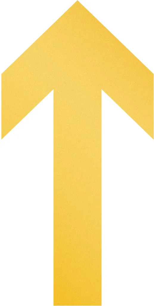 Marquage au sol Flèche DURABLE 104804 Jaune Adhésif Amovible x10