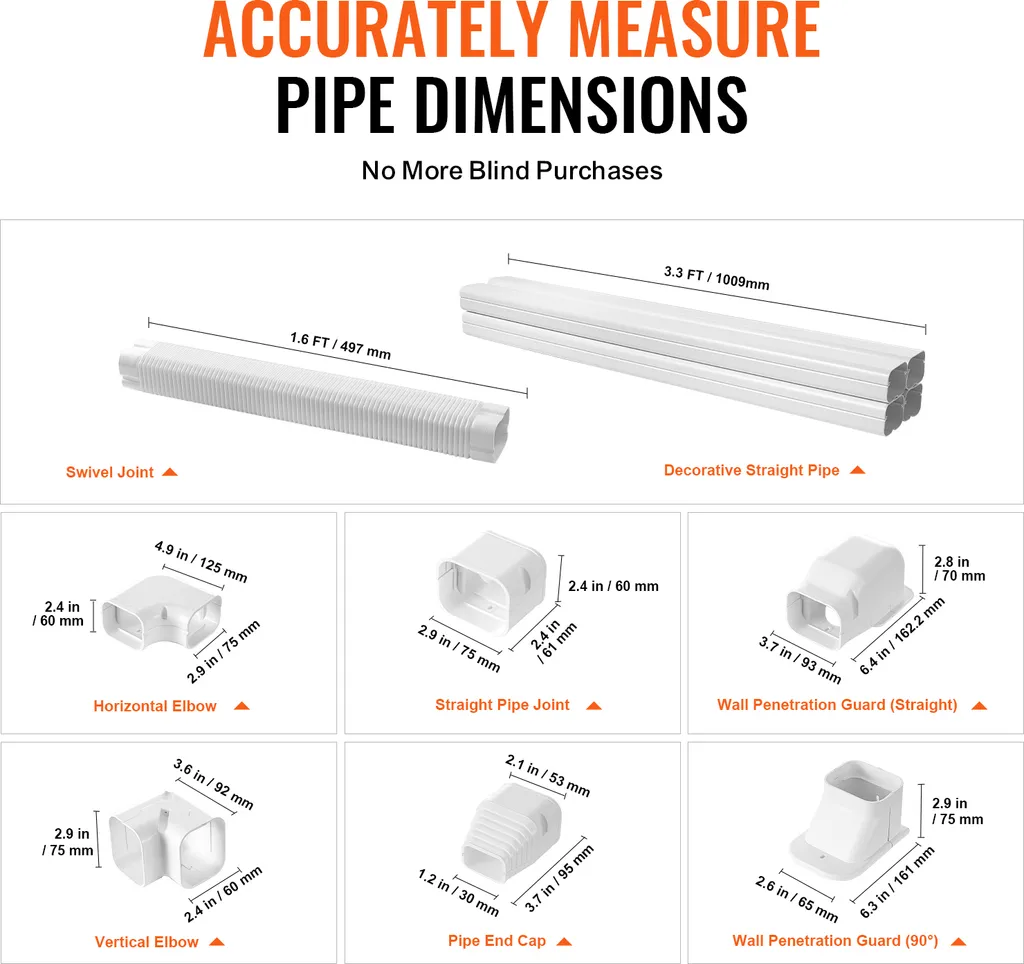 Kit Canalina Condizionatore SucceBuy 76,2mm x 5350mm - PVC Anti-UV - 2