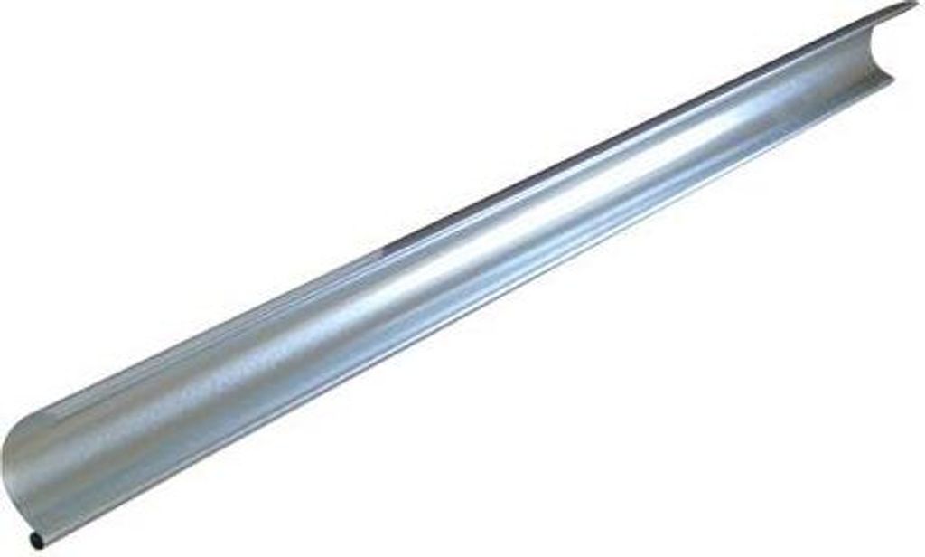 Halbrunde Dachrinne aus verzinktem Stahl, 250 mm breit, 2 m lang