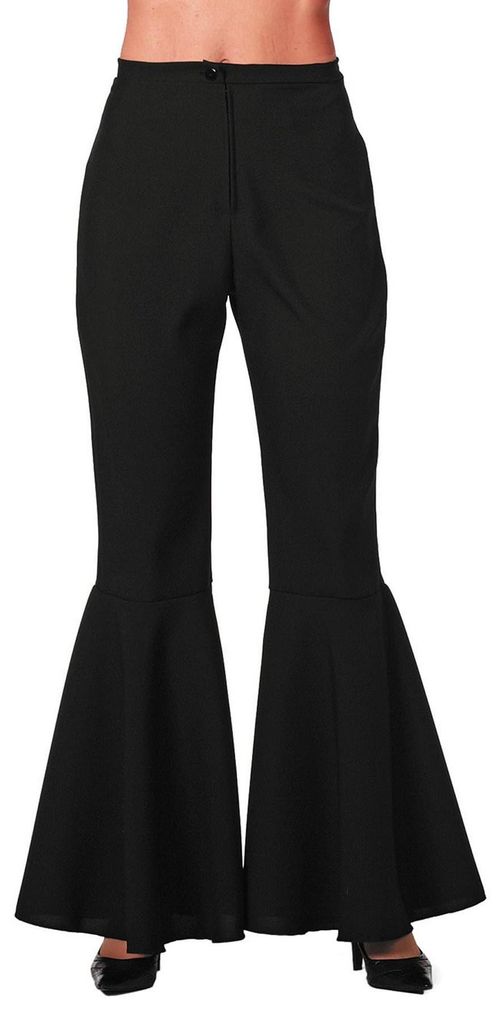 Pantalon à pattes d'éléphant noir, taille:48 Image du produit 
