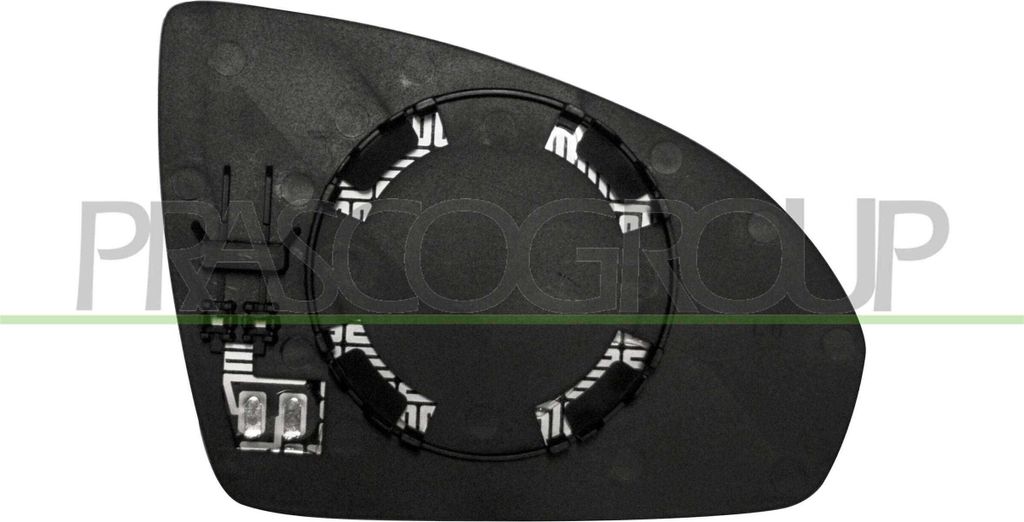 PRASCO Spiegelglas Außenspiegel Links für SMART FORTWO Coupe (451) Beheizbar Konvex ME3057506