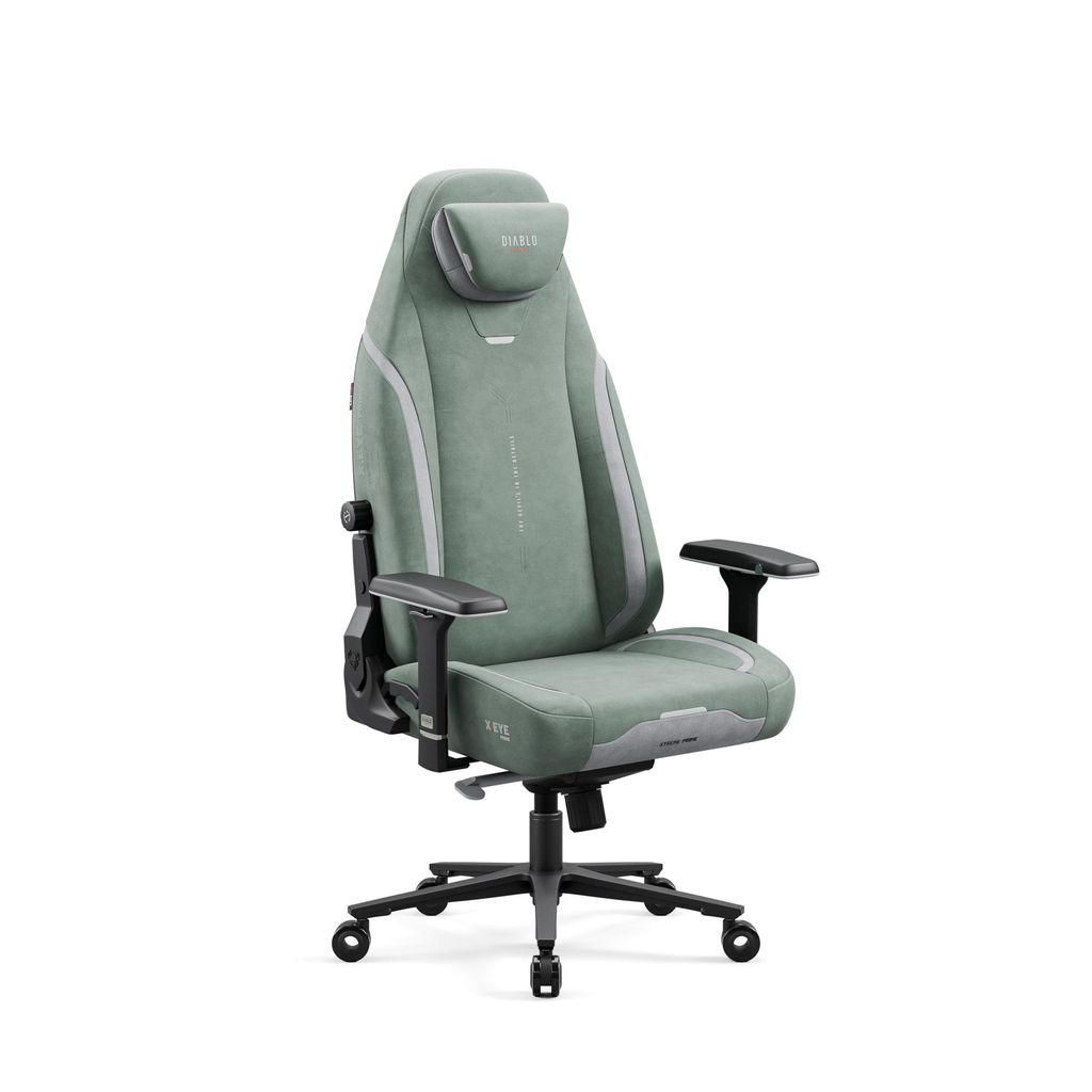 Diablo X.Eye Prime Gaming Stuhl mit Kühlfunktion Bürostuhl Schreibtischstuhl, Belastbar bis 140 kg, Größe Normal, Farbe Grün