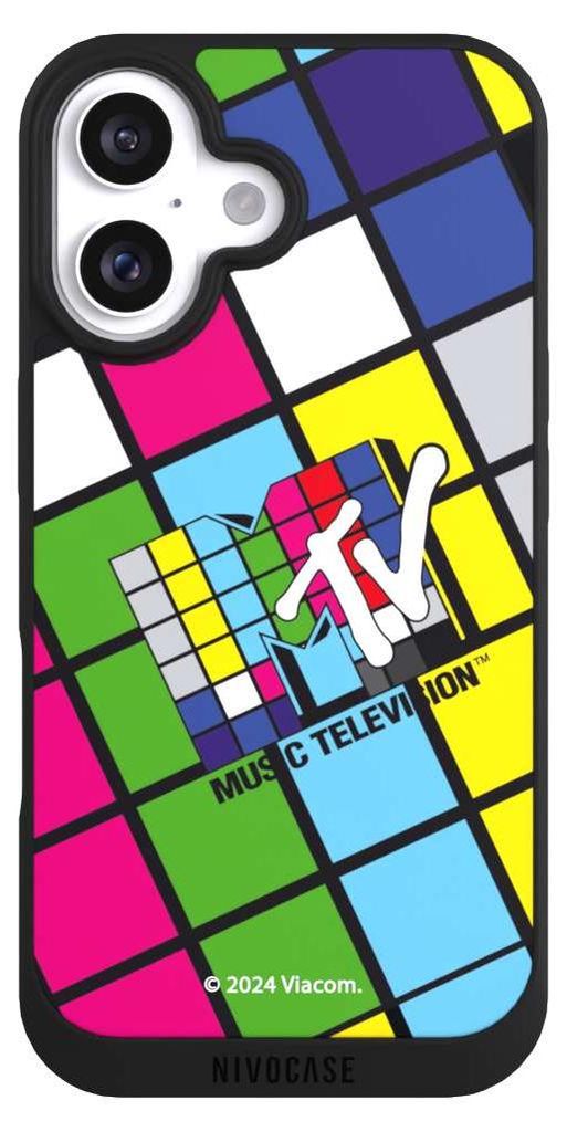 NIVOCASE Handyhülle für Apple iPhone 16 Hülle NIVOpure Case Schwarz Fanartikel Offizielles Lizenzprodukt MTV Music Televison