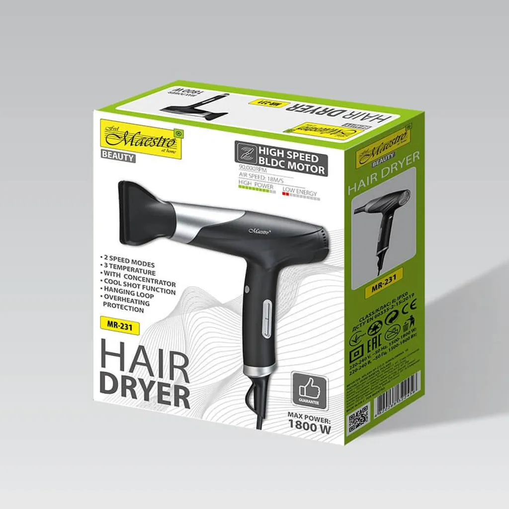 Sèche-cheveux léger 1800W idéal pour la routine matinale et voyages faciles - 5