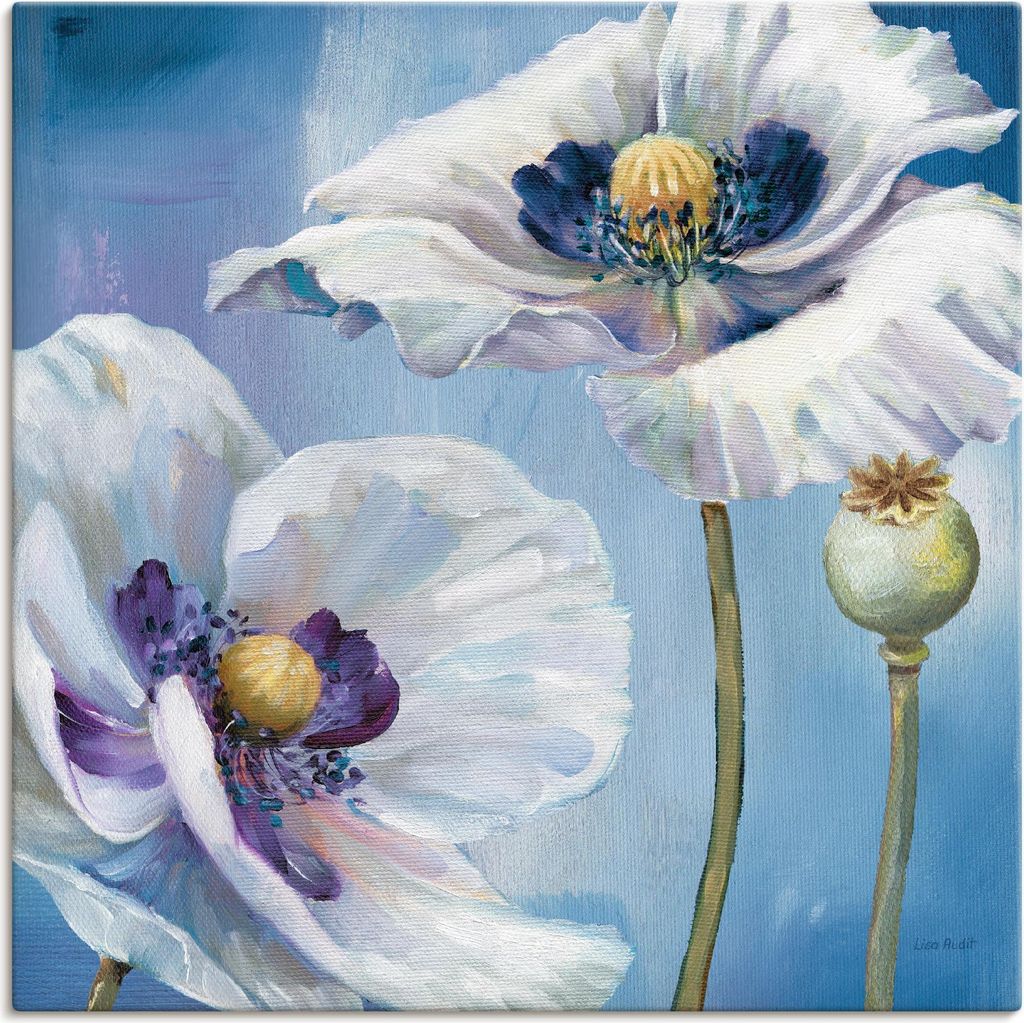ARTland Leinwandbild Blauer Tanz II Größe: 40x40 cm