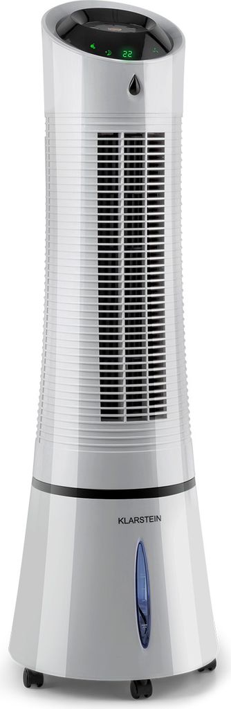 Klarstein Luftkühler mit Wasserkühlung, 5-in-1 Verdunstungskühler, Luftbefeuchter, Ventilator, Luftreiniger & Nachtmodus, Mobile Klimageräte Lu...