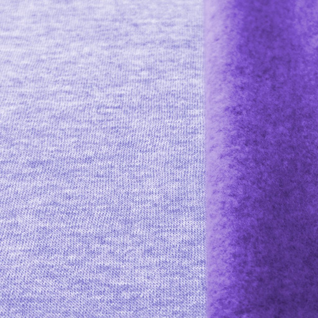 Sweat Meliert JANINE angeraut Kobalt 0,5 m, Uni Meterware, 280 g/m², 62% Polyester, 38% Baumwolle