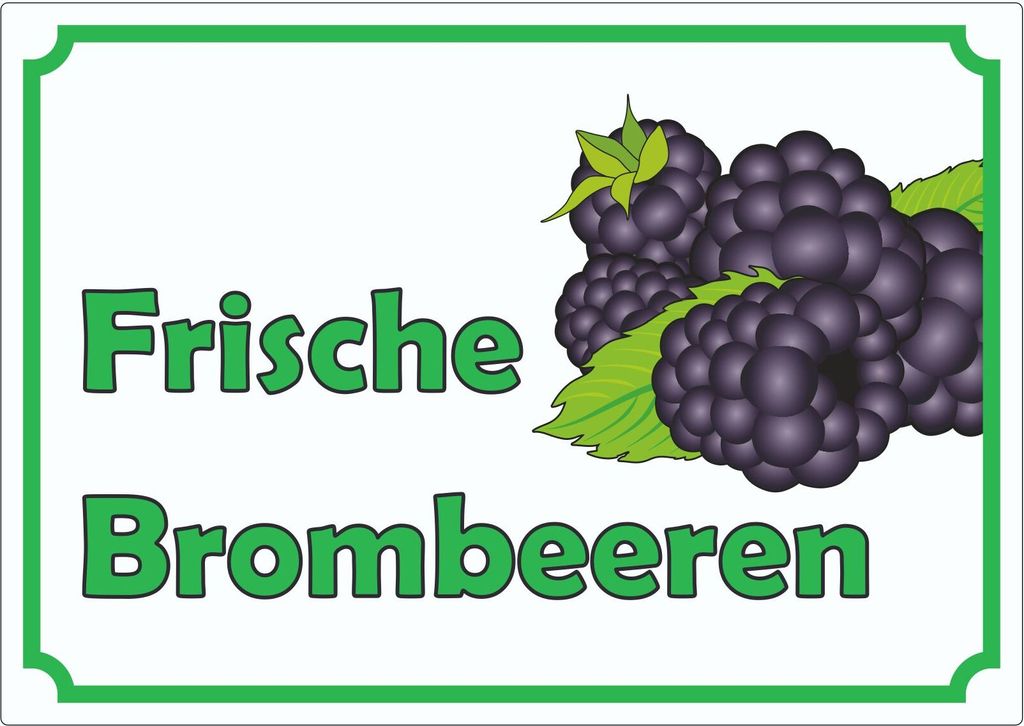 Werbeaufkleber Aufkleber Brombeeren A7 (74x105mm)
