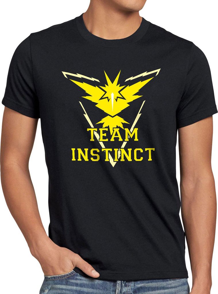 BaumwolleCloud Team Instinct Herren T-Shirt Gelb Instinkt