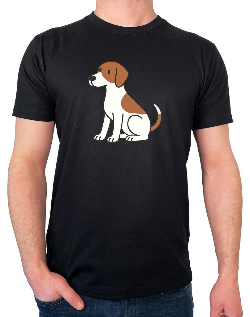 Huuraa Herren T-Shirt Pointer Comic Pointy S Black Bio Baumwolle Fairtrade Herrenshirt Geschenkidee