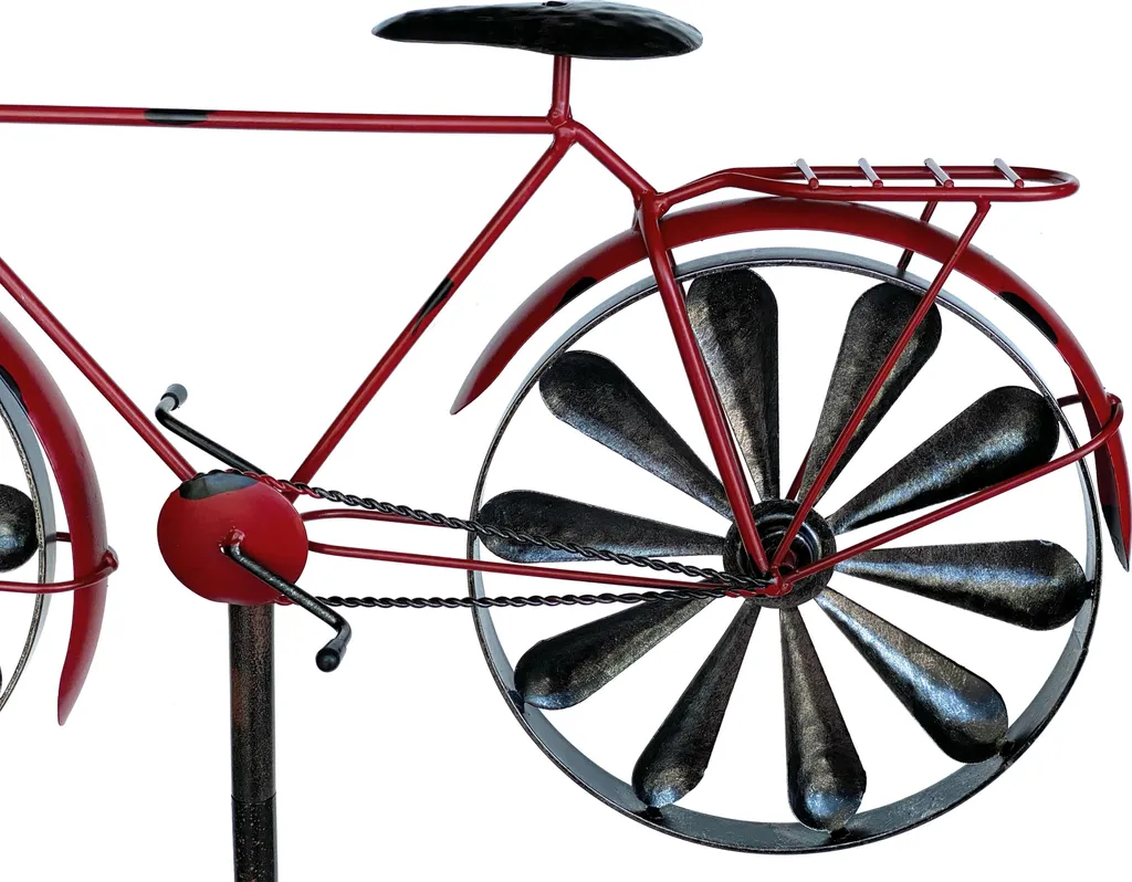 Fiche de sol vélo 160 cm rouge résistant aux intempéries style Shabby