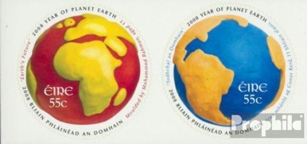 Briefmarken Irland 2008 Mi 1822-1823 Folienblatt (kompl.Ausg.) gestempelt Jahr des Planeten Erde