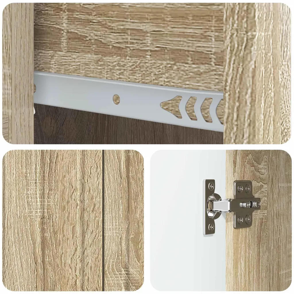 Buffet Compact Chêne Sonoma pour Optimiser l'Espace de Rangement - 6