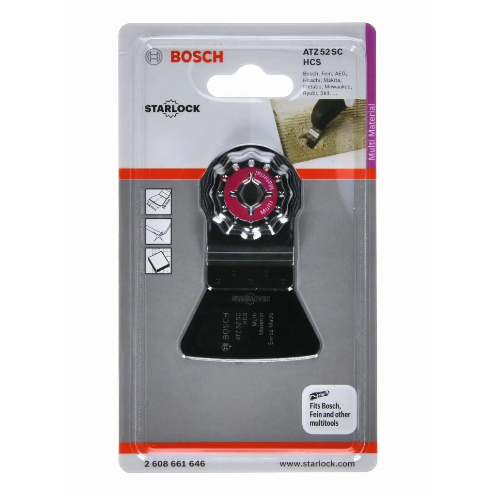 Accessorio Multitool Bosch ATZ 52 SC - Raschietto Rigido HCS 52x26mm