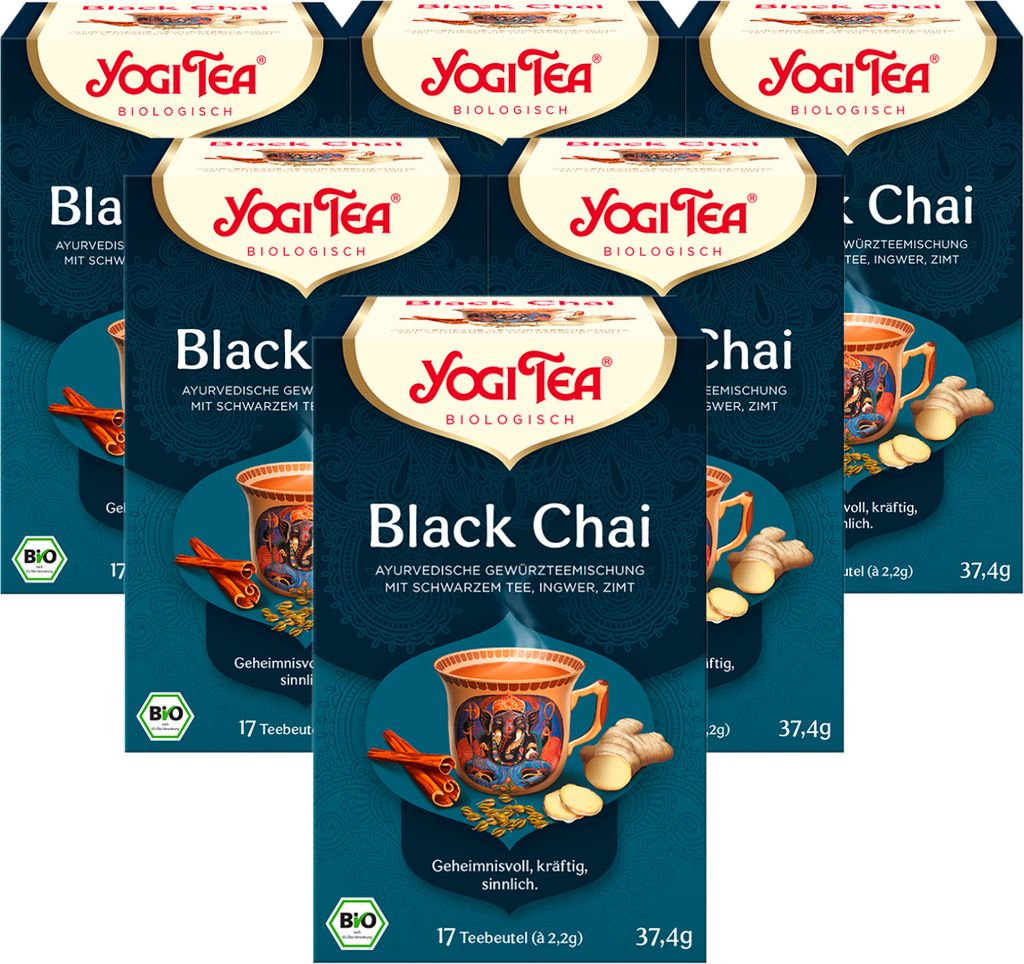 6 x YOGI TEA Black Chai | 6 x 37,4g