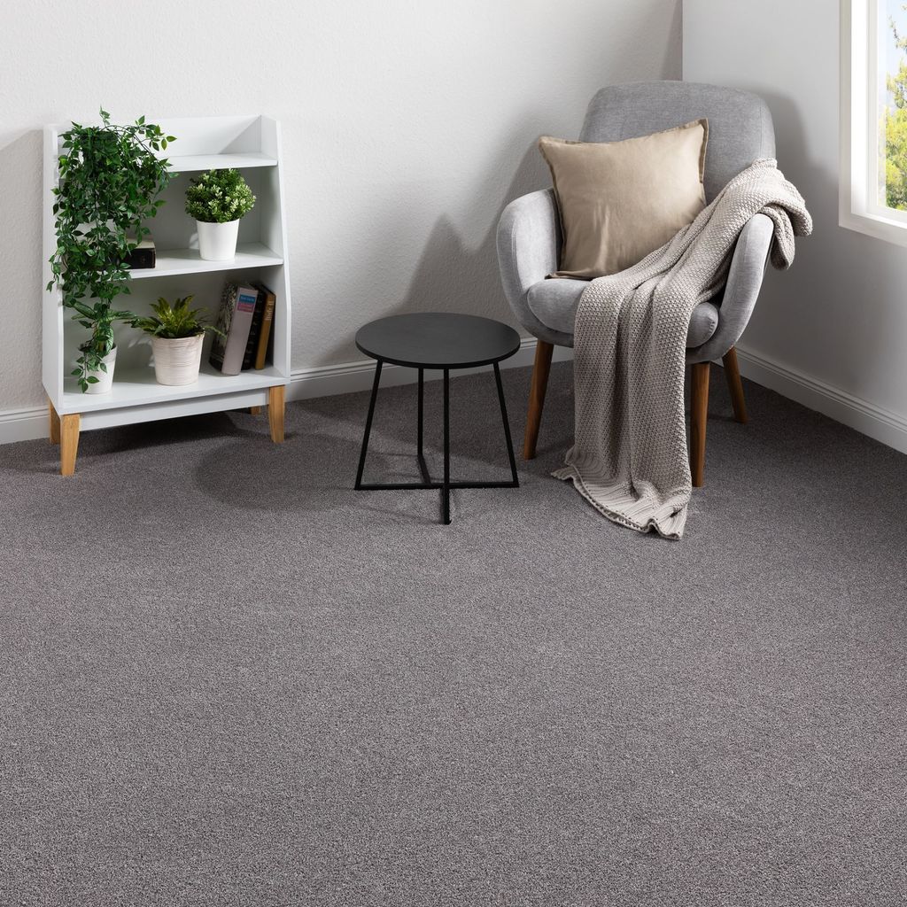 Steffensmeier Teppichboden Elba Meterware | Auslegware für Kinderzimmer Wohnzimmer Schlafzimmer | Taupe, Größe: 100x600 cm