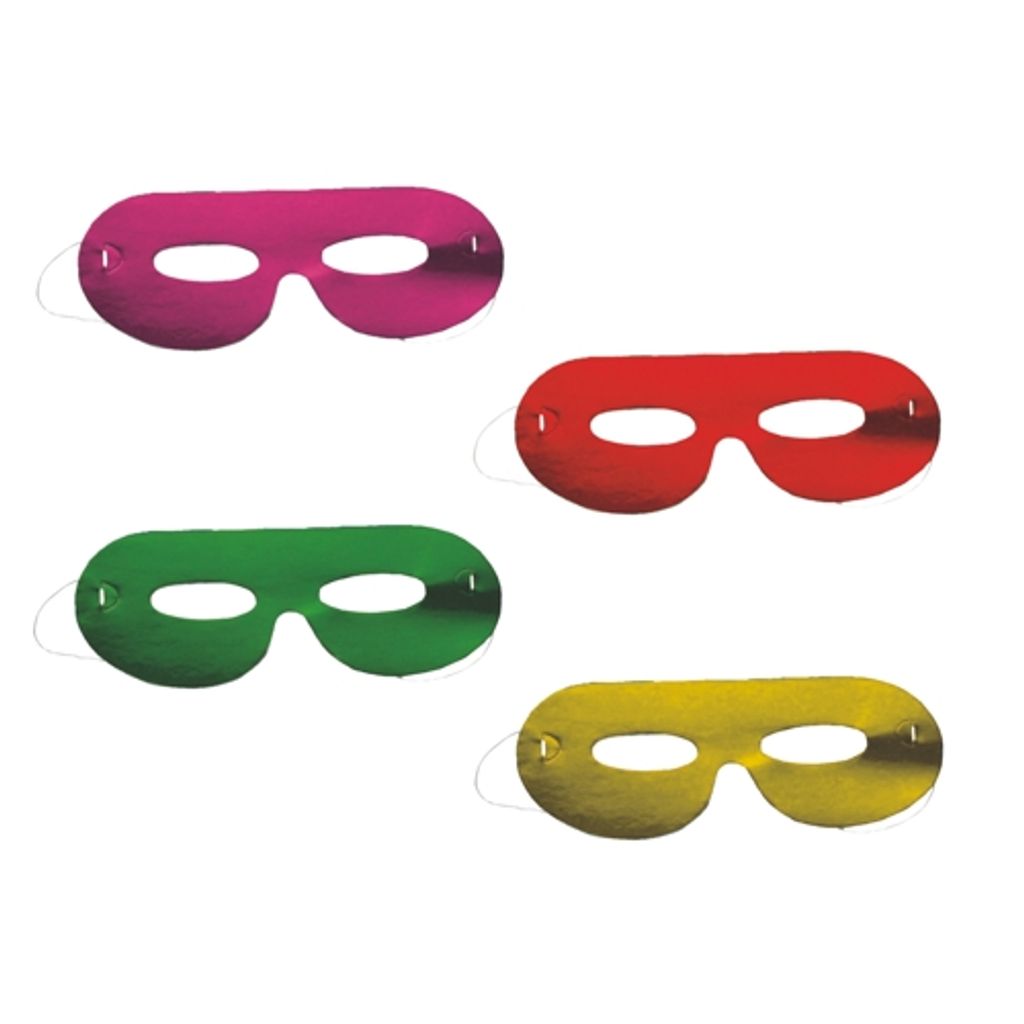 Papstar Gesichtsmasken metallic sort.
