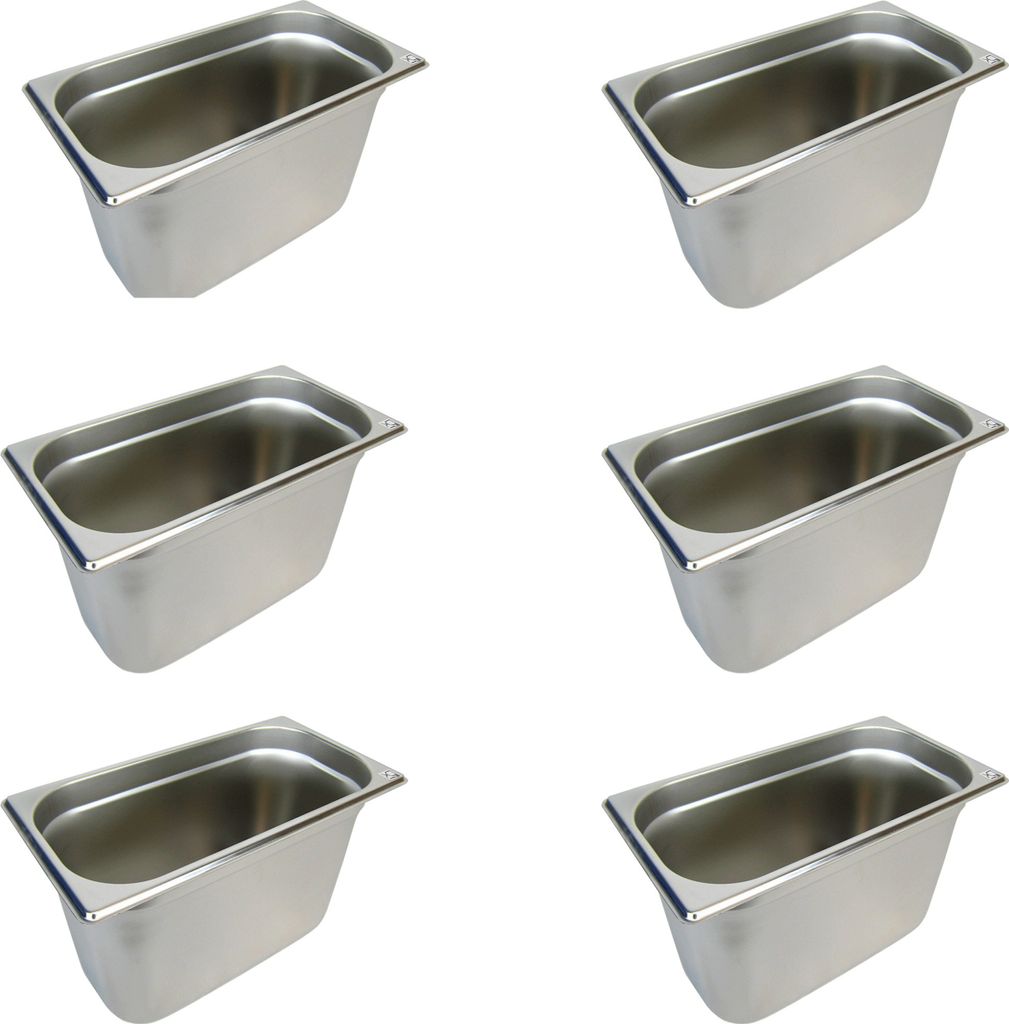 AcMax 6 Stück GN 1/3 Gastronormbehälter GN-Behälter Produktbild 