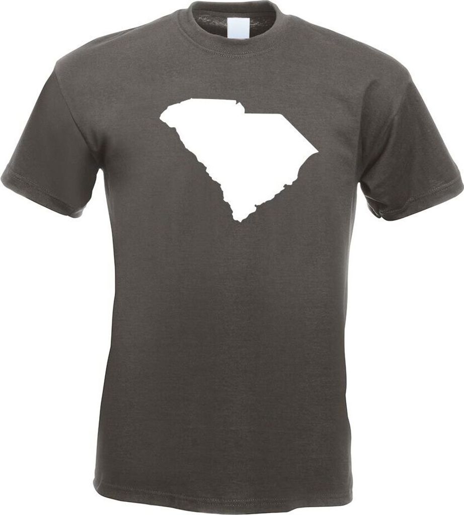 Kiwistar - T-Shirt - Graphit - USA - Bundesstaat - South Carolina Herren Funshirt Bedruckt Design Sprüche Spruch Motive - mit Motiv Bedruckt - Fun...