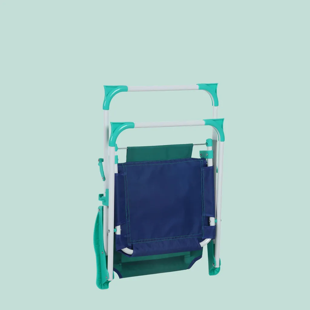 Chaise pliante enfant avec parasol réglable - Structure métal robuste