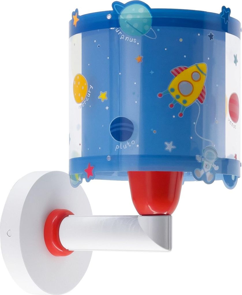 Wandleuchte für Kinder Planeten des Sonnensystems, doppelter Schirm, leuchtet im Dunkeln