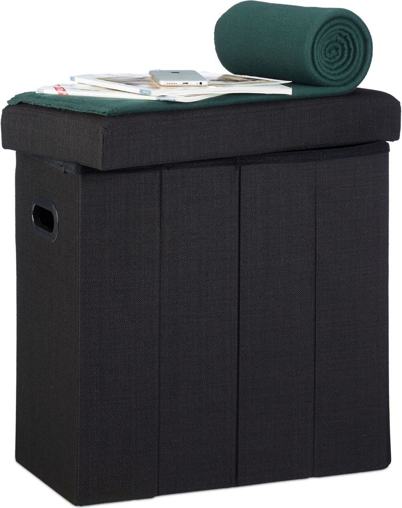 Taburetka s úložným priestorom RD21197, čierna Obrázok produktu 