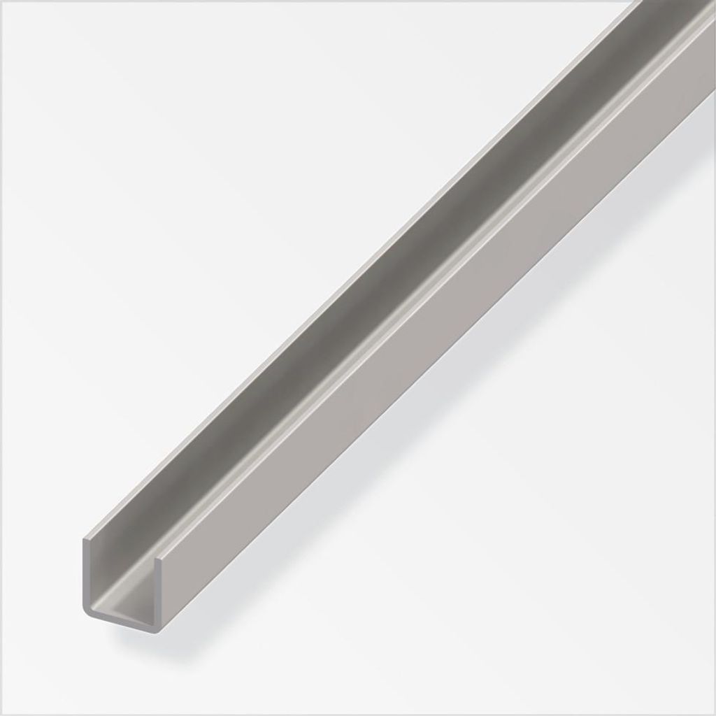 alfer U-Profil 1 m, 20 x 20 x 1.5 mm Stahl roh natur Produktbild 