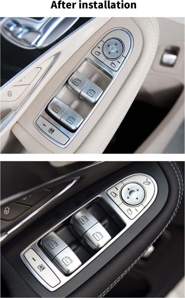 Fensterschalter Knopf Abdeckung Ersatz für C GLC Klasse W205 W213 2015-2023 Fenstersteuerung Power Push Button Abdeckung vorne links