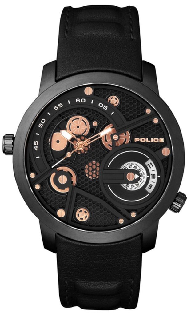 Police Herrenarmbanduhr Armbanduhr Lederband PL15471JSB.02