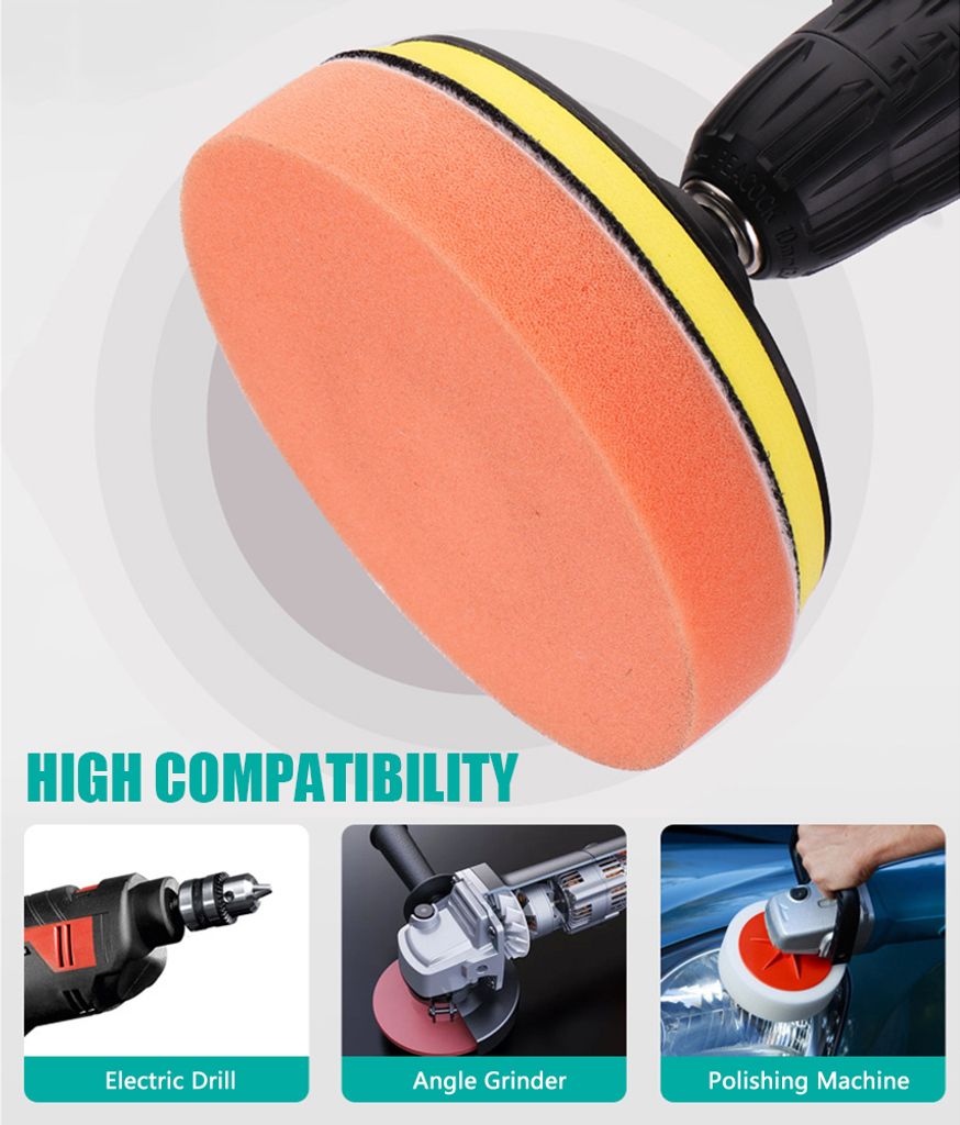 Auto Schaumstoffbohrer Polierpad Polierpad Set 6 Stück 4 Zoll Auto-Puffer Polierkits Schwamm und Wolle Polierpads Set