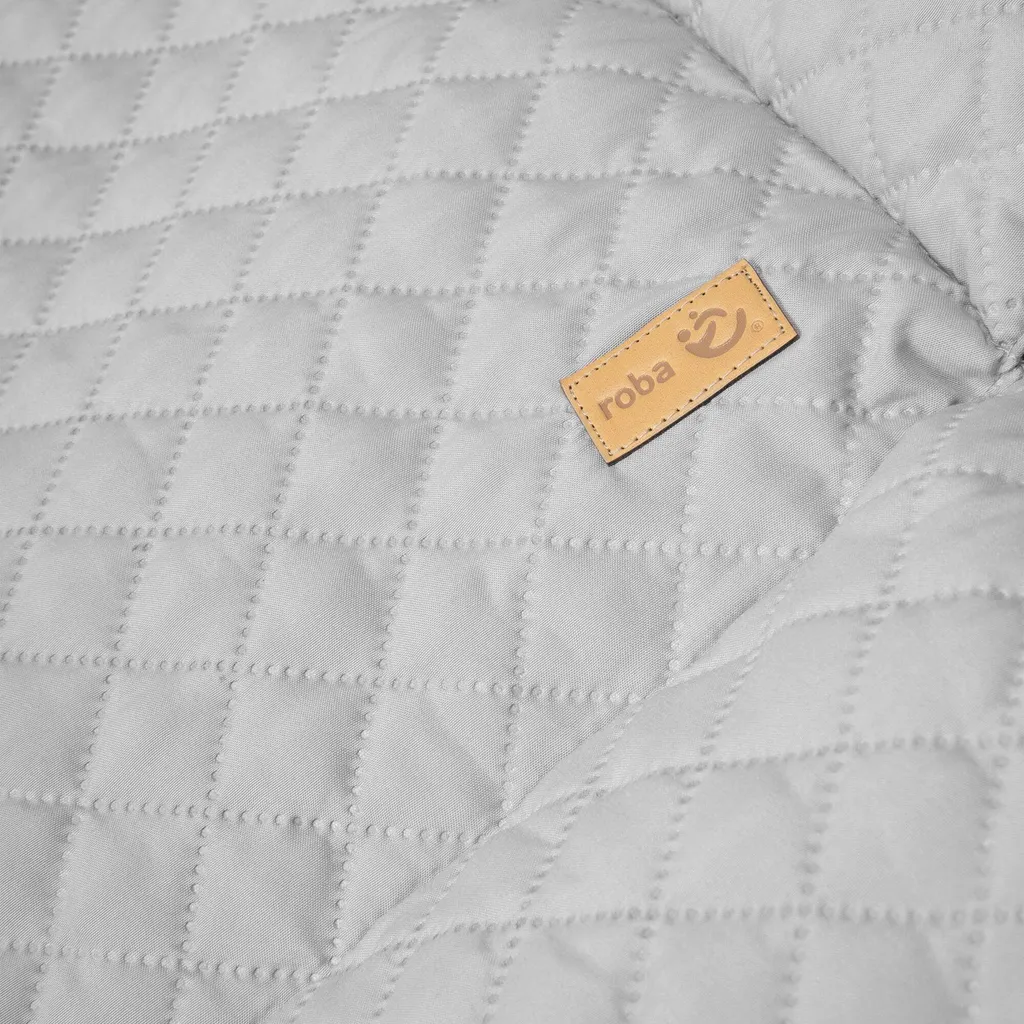 Fond de parc bébé molletonné gris argenté roba Style, taille ajustable - 5