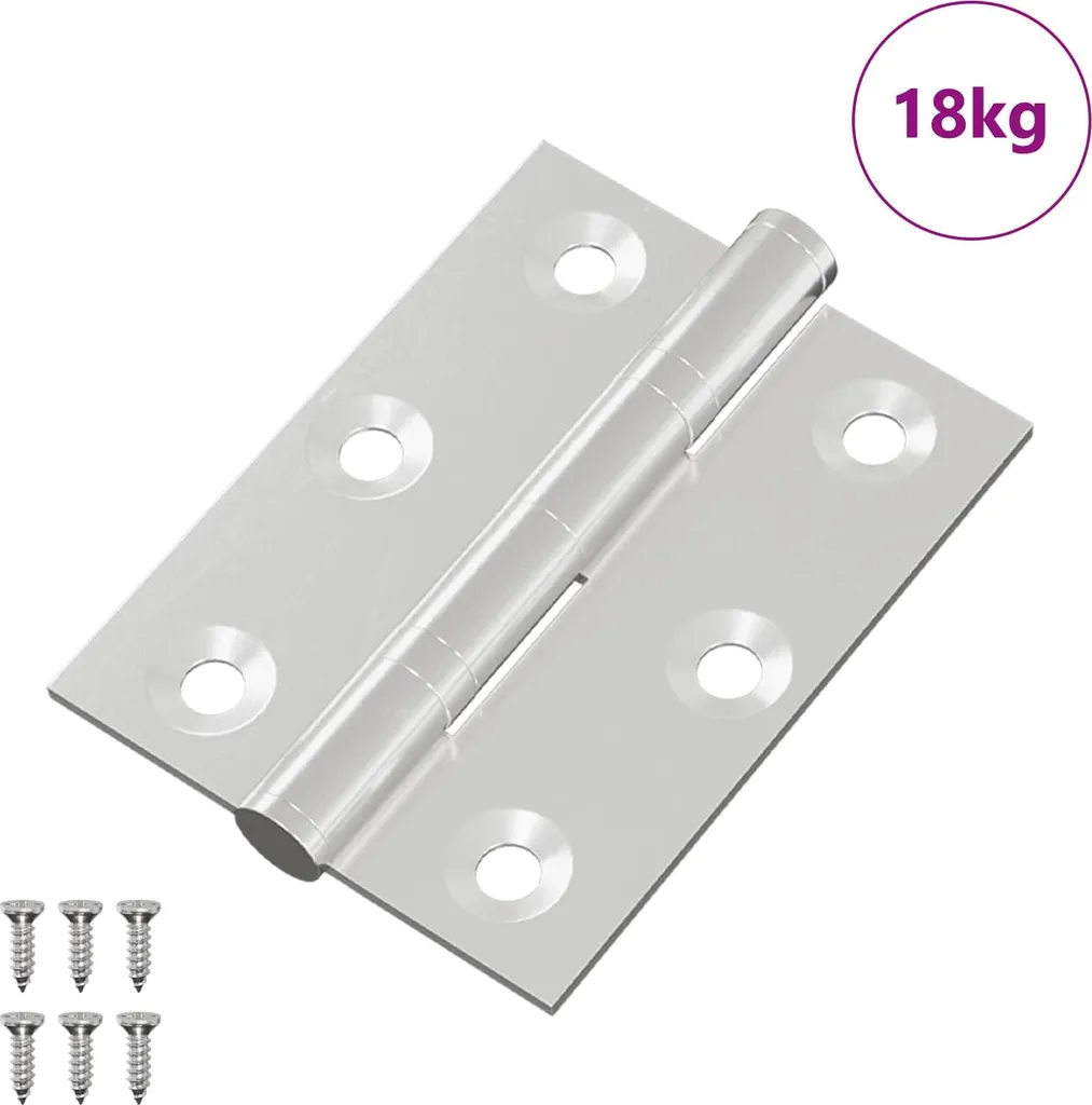vidaXL Charnière en Acier Argent 50x38mm - Lot de 720 Pièces pour Meuble