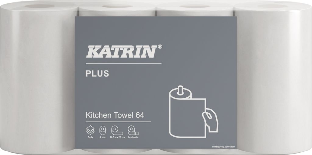 Reinigungstücher Küchenrolle KATRIN 3-lagig, 0999_36 weiß 4 Produktbild 