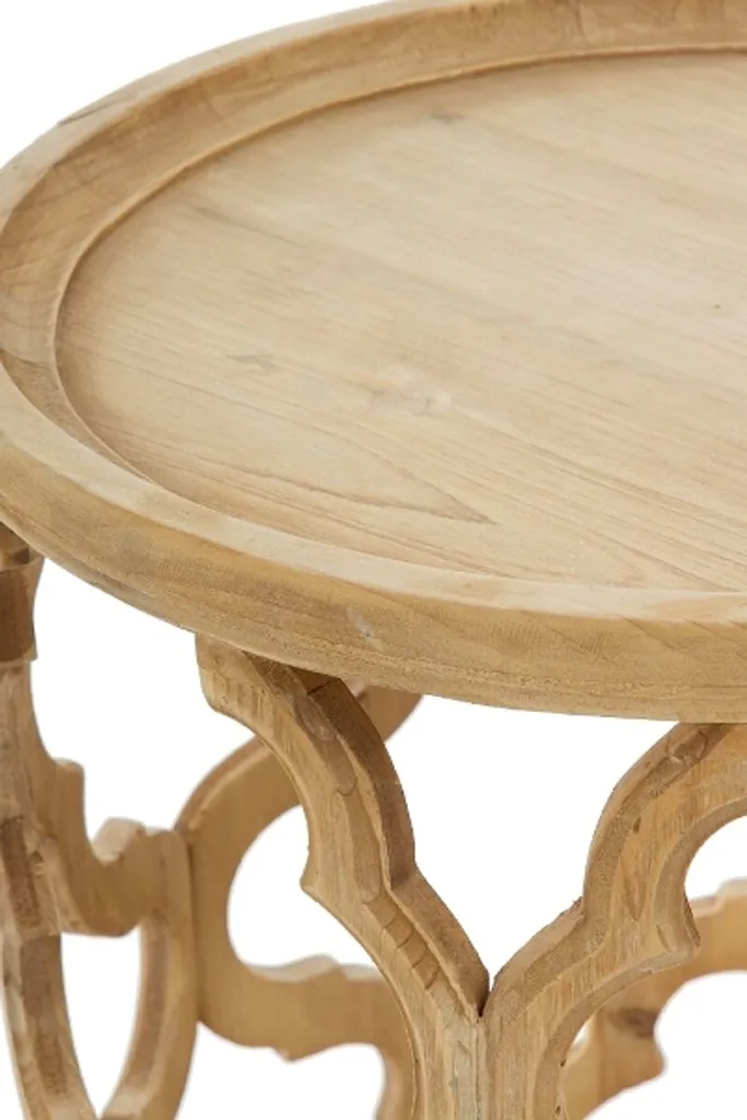 Table d'Appoint Stable en Bois Naturel - Solution Gain de Place Design - 2