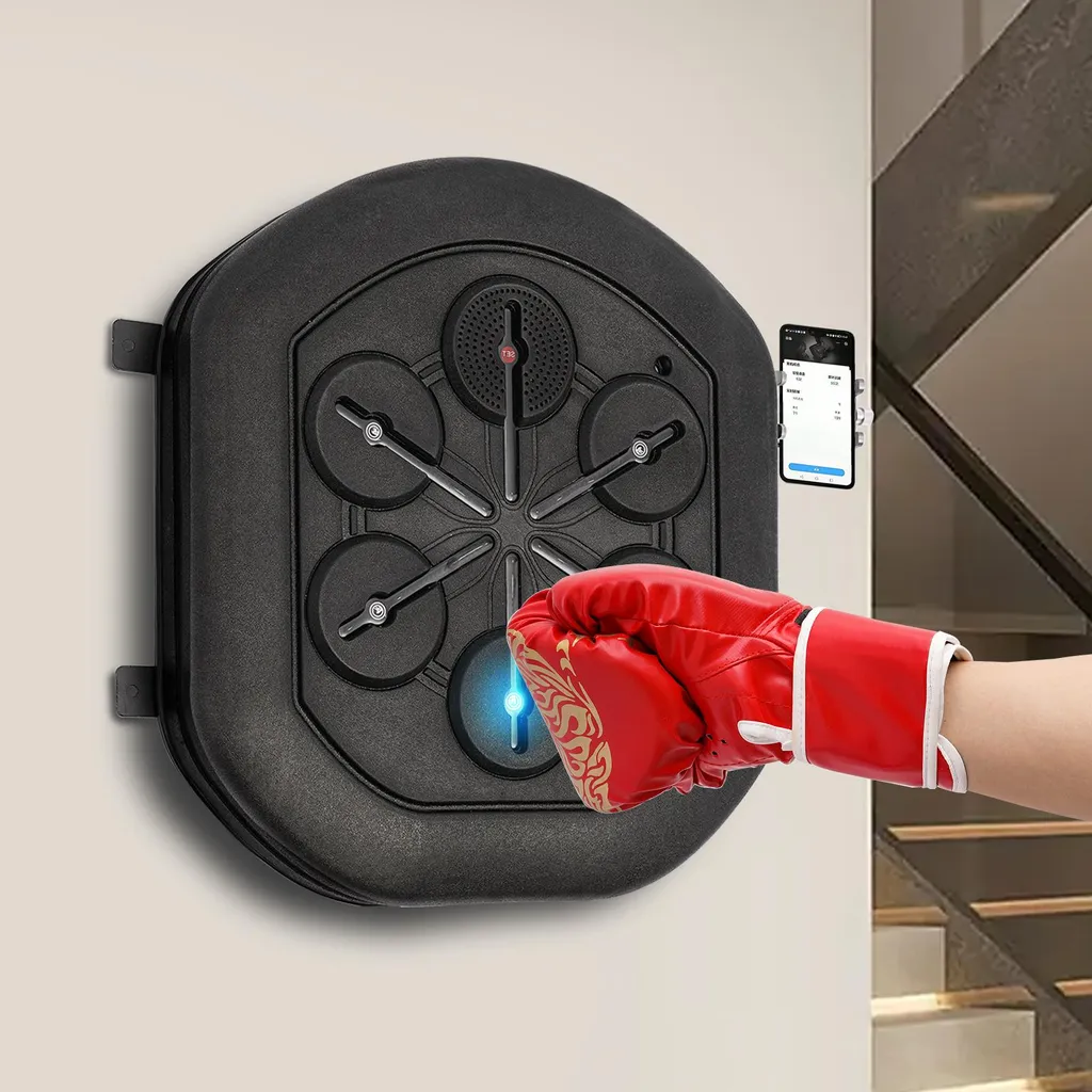 Entraînement de Boxe à Domicile Bluetooth - Boîtier LED Noir Interactif