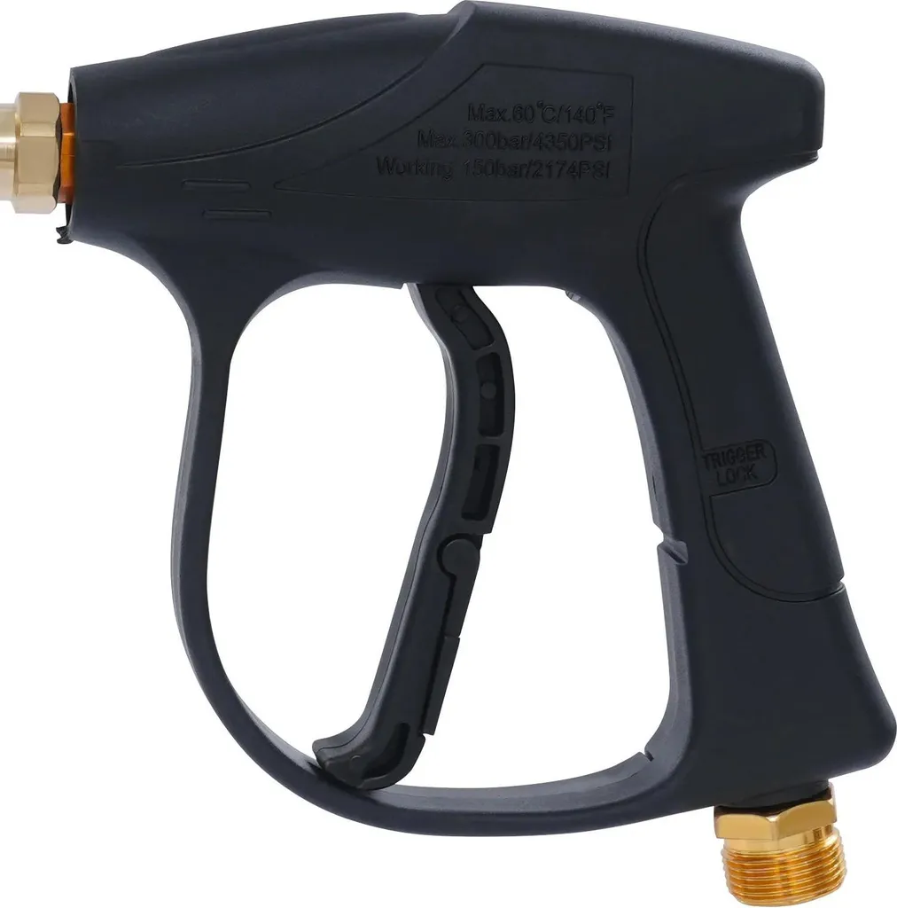 Nettoyeur haute pression manuel : pistolet de lavage avec 5 embouts
