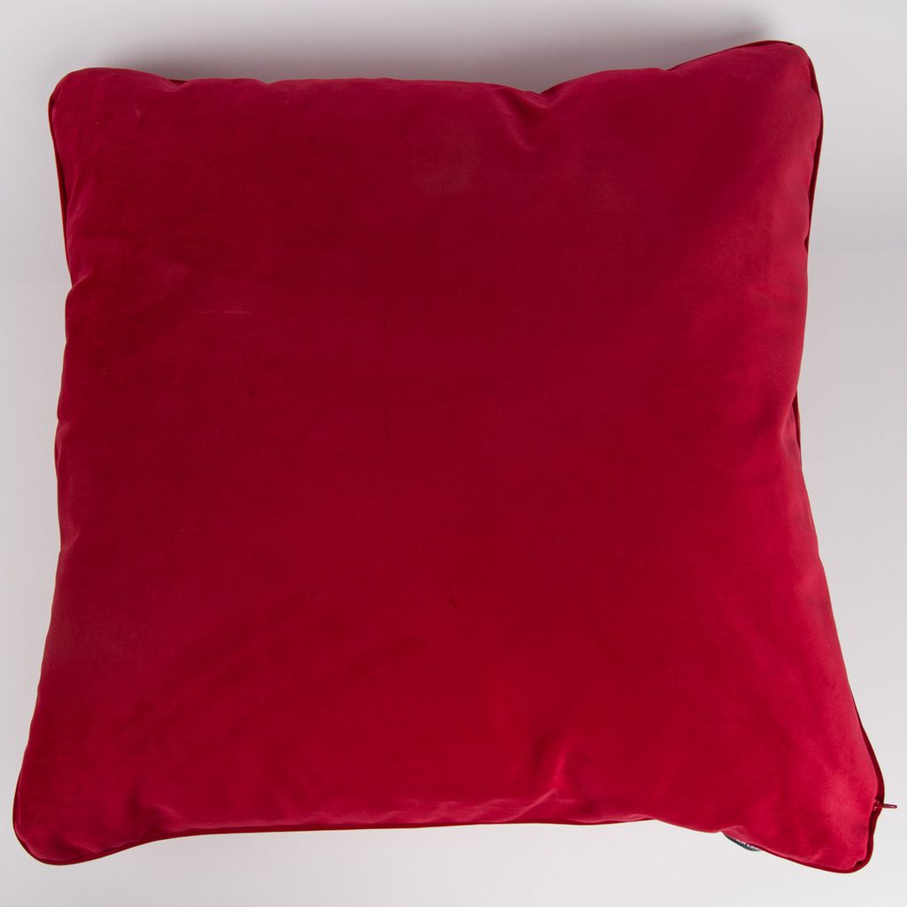 SCHÖNER LEBEN. Samtkissen rot 70x70cm