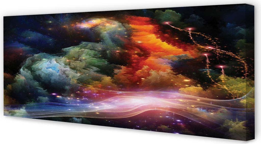 Leinwandbild 125x50 Wandkunst Abstract fraktalen Muster