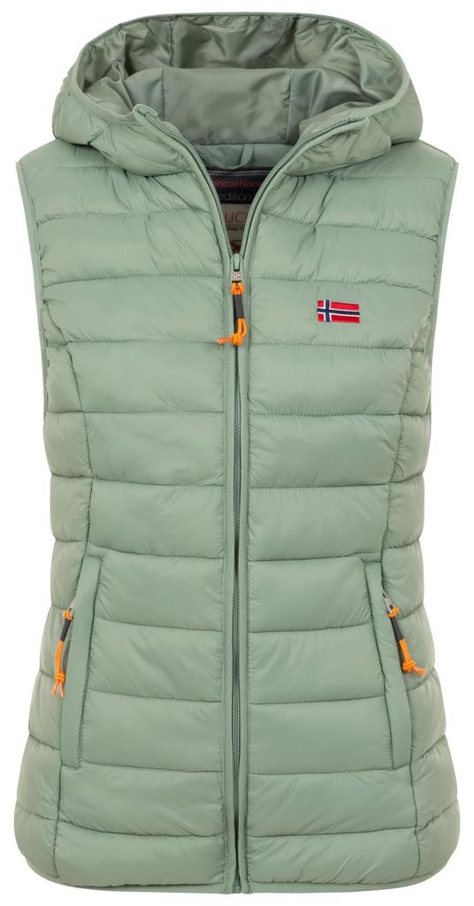 Damen steppvest met capuchon, geschikt voor het voorjaar, Productafbeelding 