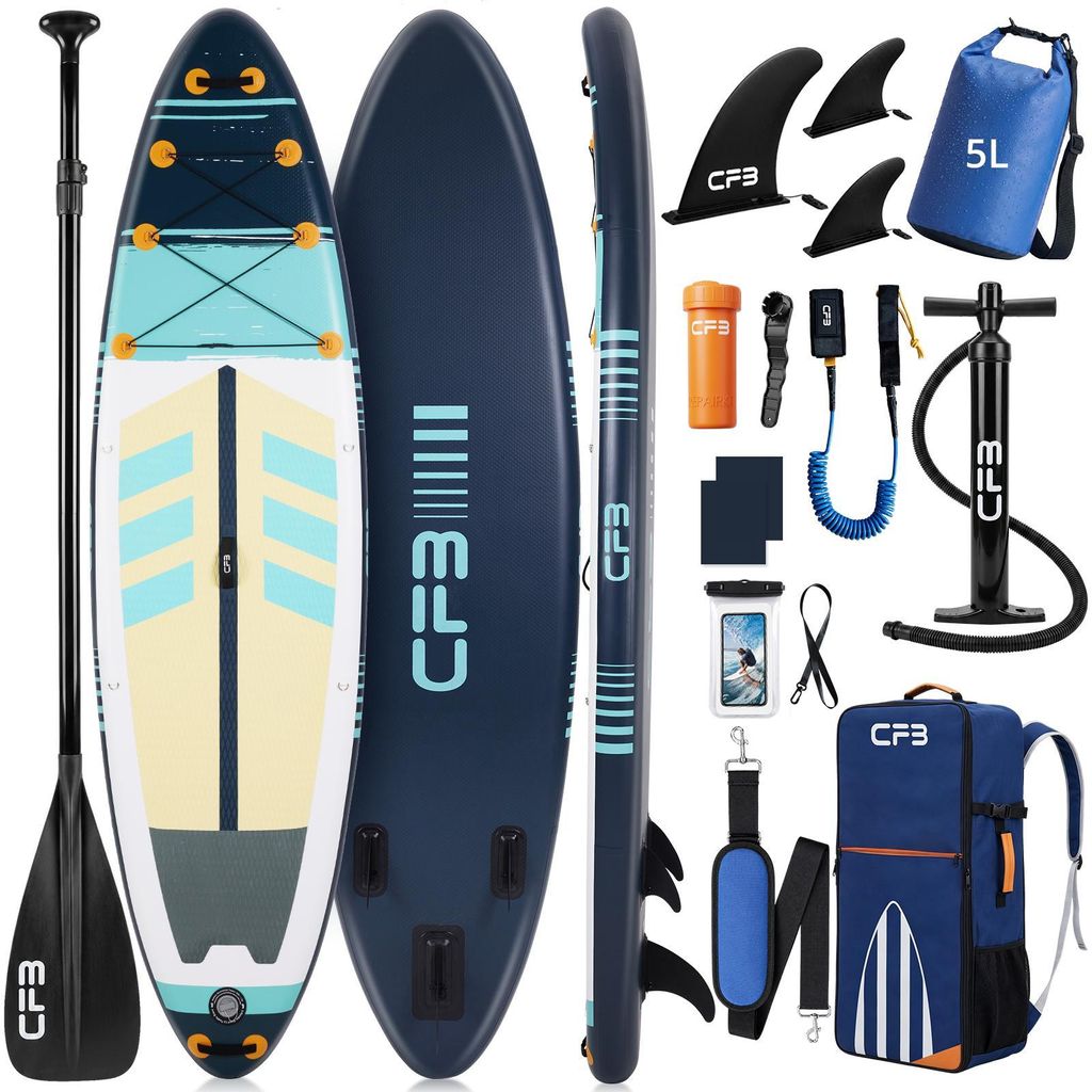 SUP-Board 320x84x15 cm, Bis zu 160 kg, extra breites iSUP, Produktbild 