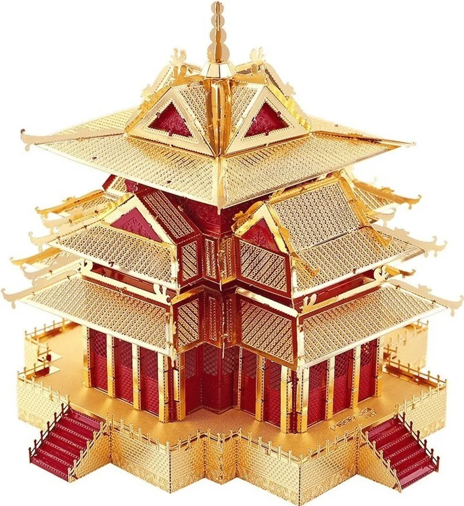 Modélisme Métal Adulte Tour de guet Forbidden City Déco Bureau Maison