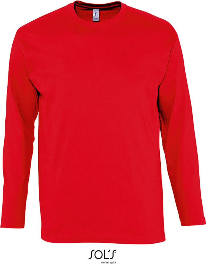 SOLs 11420 | Langarm Monarch Herren T-Shirt - Farbe: Red - Produktbild 