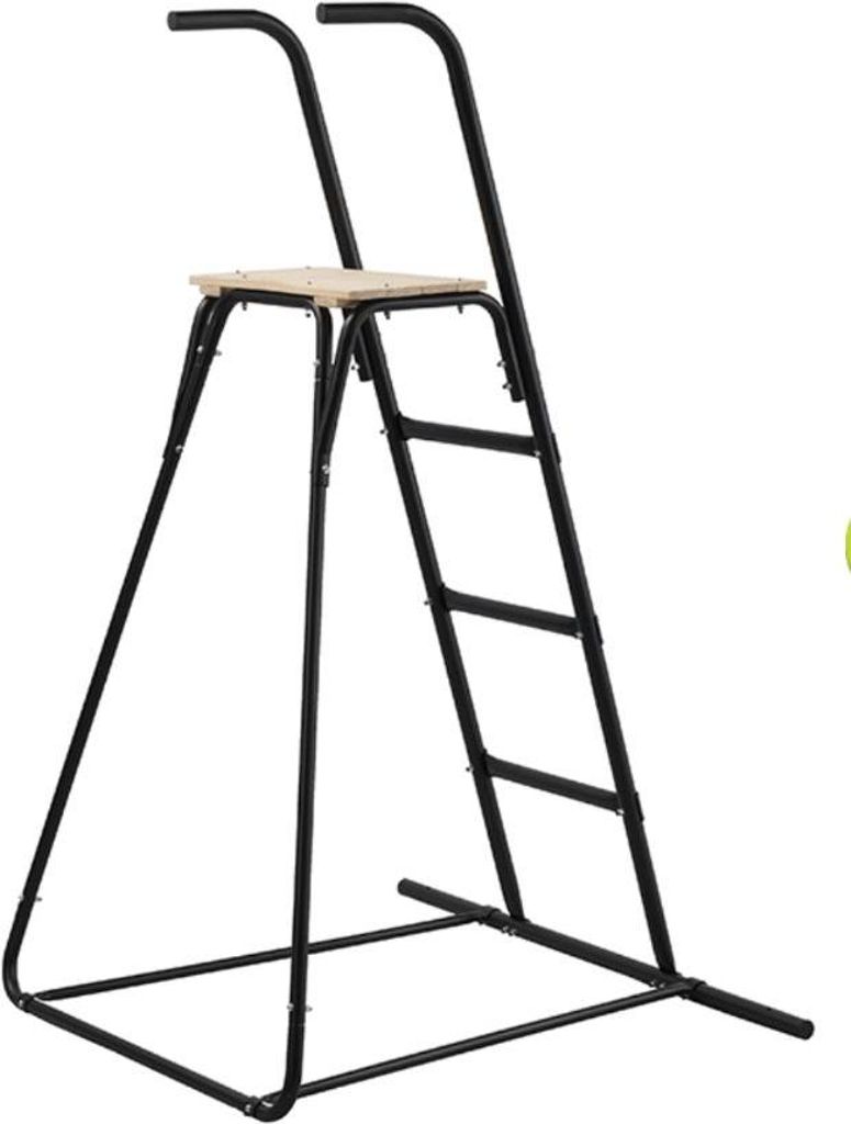 Freistehende Metallleiter 150cm, Schwarz, Rutschkompatibel Produktbild 