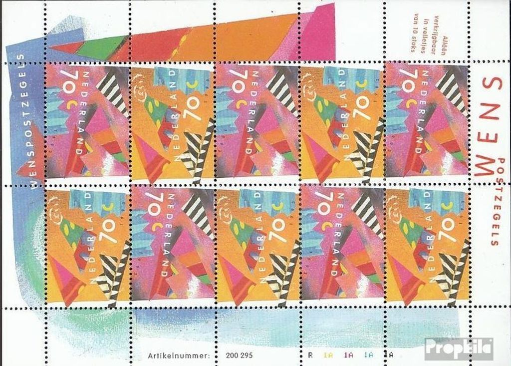 Briefmarken Niederlande 1993 Mi 1462-1463 Kleinbogen (kompl.Ausg.) postfrisch Grußmarken