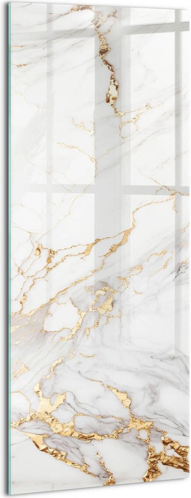 Designer Glasbild - Wandbild - Glas Bild - 50x125 cm - Dekorativer Marmor